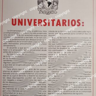 AFICHE RETRO. AFICHE POLITICO UNAM. GUILLERMO SOBERON 1977