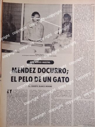 NOTA DE PRENSA RETRO. MENDES DOCURRO EN LA CARCEL 1978 /POLITICOS