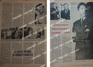 AFICHE VINTAGE. EL ASESINO SERIAL LUIS ROMERO CARRASCO 1979 /RETROSPECTIVA POLICIACA