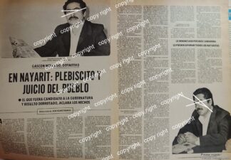 HOJA DE PRENSA RETRO. ALEJANDRO GASCON MERCADO 1979 /POLITICOS