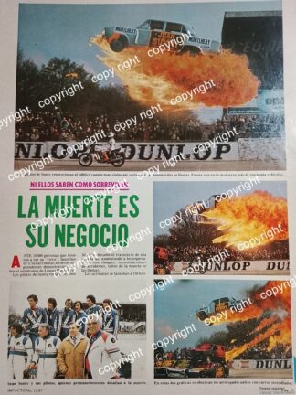AFICHE RETRO. EL CIRCO DE SEAN SUNNY 1979 AUTO ACROBATAS /RARO