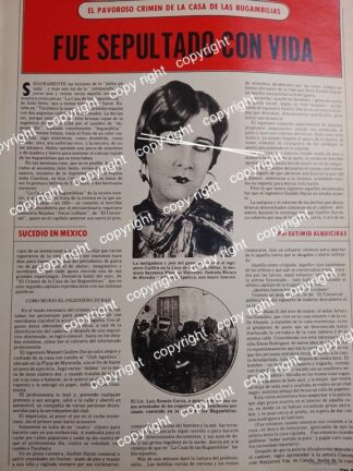 AFICHE RETRO. RECUERDAN EL CRIMEN DE LA CASA DE LAS BUGAMBILIAS /1979