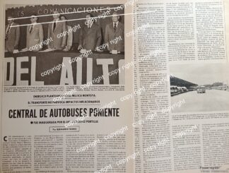AFICHE RETRO. INAUGURAN CENTRAL DE AUTOBUSES PONIENTE. D.F 1979 /LDM