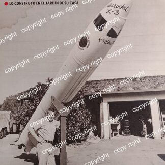 AFICHE RETRO. ROBERT TRUAX Y SU COHETE X-3 NASA /CIENTIFICOS