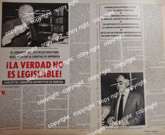 AFICHE RETRO. ENTREVISTA A IGNACIO BURGOA ORIHUELA 1980 /ABOGADOS