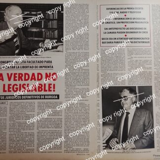 AFICHE RETRO. ENTREVISTA A IGNACIO BURGOA ORIHUELA 1980 /ABOGADOS