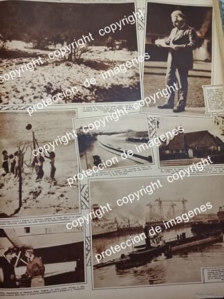 AFICHE ANTIGUO. ALBERT EINSTEIN / DESIERTO DE LOS LEONES Y MAS 1931