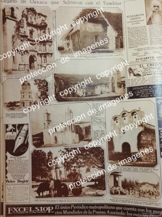 AFICHE ANTIGUO. TEMBLOR DE OAXACA DE ENERO 1931 /LDM