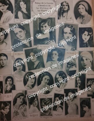 AFICHE ANTIGUO. REINAS DE LA CORRIDA POR TEMBOR DE OAXACA 1931