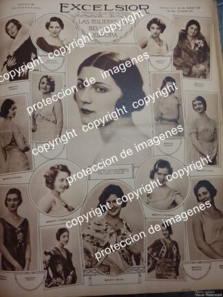 AFICHE ANTIGUO. CONCURSO MISS EUROPA 1931 PARTICIPANTES.