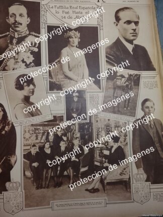 AFICHE ANTIGUO. FAMILIA REAL ESPAÑOLA 1931 /REALEZA