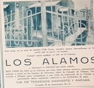CARTEL ANTIGUO. CONSTRUYEN COLONIA LOS ALAMOS D.F 1931 /BIENES RAICES /22