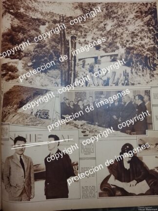 AFICHE ANTIGUO. PILOTO WILLIE POST Y ESPOSA / LAS PIZARRAS, NUEVO LAREDO 1931