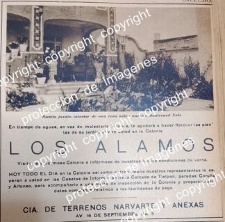 CARTEL ANTIGUO. CONSTRUYEN COLONIA LOS ALAMOS D.F 1931 /BIENES RAICES /26
