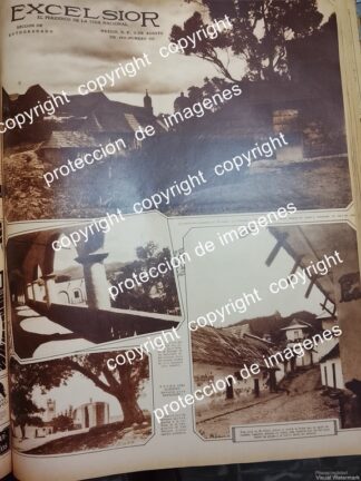 AFICHE ANTIGUO. MINERAL DEL CHICO, HIDALGO, FOTOS DE LUIS MARQUEZ 1931 / LDM