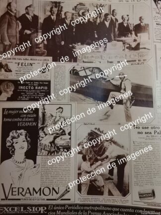 AFICHE ANTIGUO. WILLIAM STRIBLING Y LAURA INGALLS 1931 / PILOTOS AVIACION