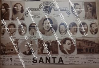 CARTEL PUBLICITARIO ANTIGUO. SE FILMA LA PELICULA. SANTA 1931 / SUPER RARO / CINE