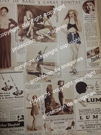AFICHE ANTIGUO. TRAJES DE BAÑO DE 1932 /MODAS
