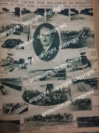 AFICHE ANTIGUO. ANDRES ORTIZ ARREOLA Y OBRAS EN CHIHUAHUA 1932 /LDM