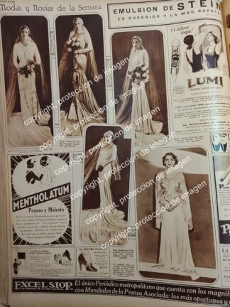 AFICHE ANTIGUO. VESTIDOS DE NOVIA DE LA CASA COMBE 1931 ASM /3