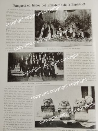 AFICHE ANTIGUO 1911 FRANCISCO I MADERO Y EMPRESARIOS, CAFETERIA CHAPULTEPEC /POLITICOS