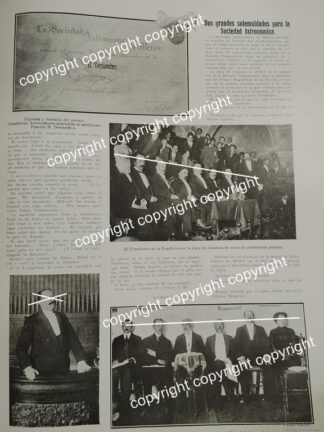 AFICHE ANTIGUO 1911 LA SOCIEDAD ASTRONOMICA Y FRANCISCO I MADERO / CIENCIA