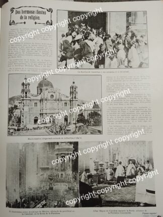 AFICHE ANTIGUO 1911 BASILICA DE GUADALUPE /FIESTAS / RELIGION IGLESIAS