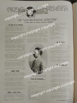 AFICHE ANTIGUO 1911 EL POETA ENRIQUE GONZALEZ MARTINEZ PRESENTA LIBRO / ESCRITORES