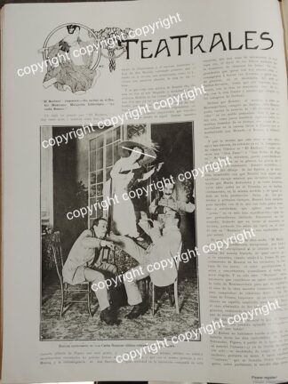 AFICHE ANTIGUO 1911 MARGARITA LETECHIPIA / LA CASTA SUSANA TEATRO PRINCIPAL