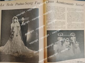 AFICHE ANTIGUO. BODA. PADUA SAYEG 1942 /ASM
