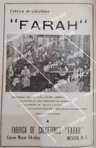 AFICHE DE PUBLICIDAD ANTIGUA. FABRICA DE ROPA FARAH 1942 INICIOS. / RARISIMO