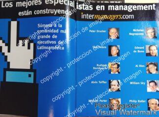 AFICHE VINTAGE ORIGINAL. FOLLETO PROMO DE INTERMANAGERS.COM 1999