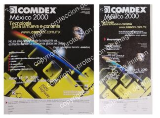 AFICHE VINTAGE ORIGINAL. EXPO COMDEX 2000 CDMX /EXPOSICIONES