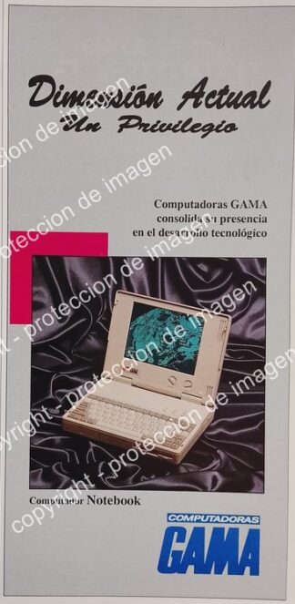 AFICHE VINTAGE ORIGINAL. LAPTOPS GAMA /1991 /OLDWARE MUY  RARO