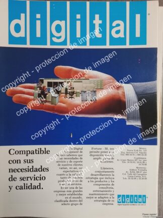 AFICHE DE PUBLICIDAD RETRO. COMPUTADORAS DIGITAL LLEGA A MEXICO 1988
