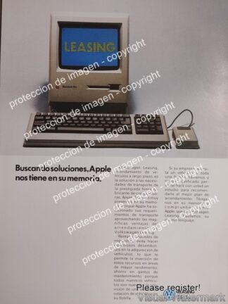 CARTEL PUBLICIDAD RETRO. COMPUTADORAS APPLE MACINTOSH PLUS 1991 / OLDWARE