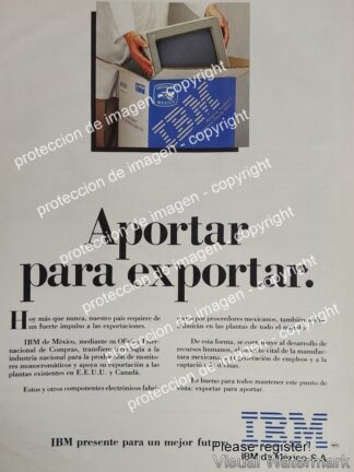 CARTEL PUBLICIDAD RETRO. COMPUTADORAS IBM PS/2 1988 / OLDWARE N5