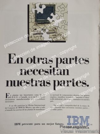 CARTEL PUBLICIDAD RETRO. COMPUTADORAS IBM PS/2 1988 / OLDWARE N4
