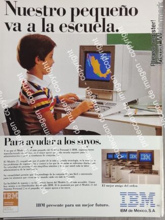CARTEL PUBLICIDAD RETRO. COMPUTADORAS IBM PS/2 1988 / OLDWARE