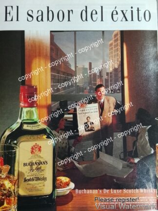 Cartel publicitario original. Whisky BUCHANAS 1992 /2