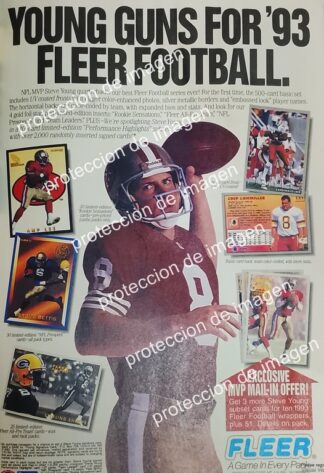 CARTEL PUBLICITARIO RETRO. CARTAS Y ESTAMPAS DEPORTIVAS FLEER 1993