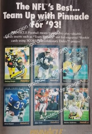 CARTEL PUBLICITARIO RETRO. CARTAS Y ESTAMPAS PINNACLE 1993