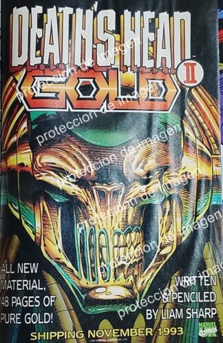 CARTEL PUBLICITARIO RETRO. MARVEL COMICS. DEATH´S HEAD GOLD II, 1993