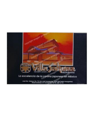 PUBLICIDAD RETRO. RESTAURANTE JAPONES VILLA SAKURA D.F 1990s