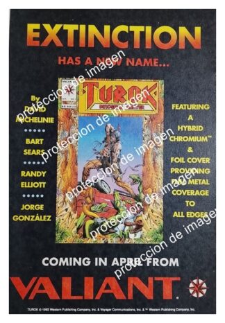 PUBLICIDAD RETRO ORIGINAL. VALIANT COMICS LANZA TUROK DINOSAUR HUNTER 1993