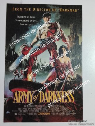 AFICHE RETRO DE CINE. PRE ESTRENO, PELICULA DARK OF DARKNESS 1992
