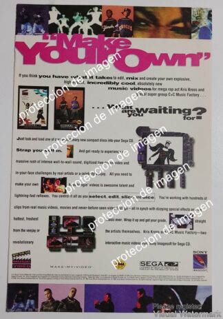 AFICHE RETRO. CONCURSO DE VIDEO, DE VIDEO JUEGOS JUEGOS SEGA 1992