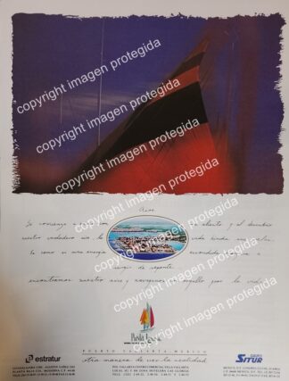 AFICHE PUBLICITARIO RETRO. CONDOMINIOS PUNTA IGUANA, P. VALLARTA 1991 / MUY RARO