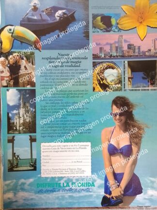 AFICHE PUBLICITARIO RETRO. SEC. DE TURISMO. VISITE FLORIDA 1989