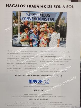 PUBLICIDAD RETRO. HOTELES MAEVA MEXICO 1993